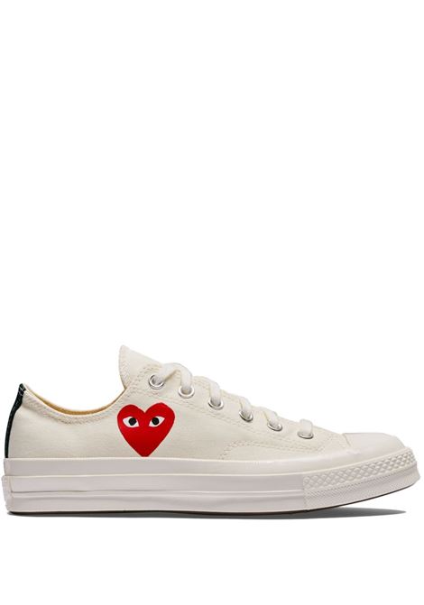 chuck 70 single heart low sneakers white COMME DES GARÇONS PLAY X CONVERSE | AZ-K128-0012